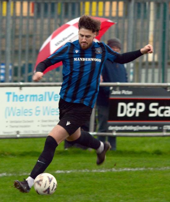 Ben Aldred - scored a dramatic stoppage time winning penalty for Hakin United at Garden Village